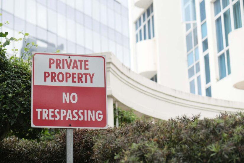 Private property with no signs of trespassing